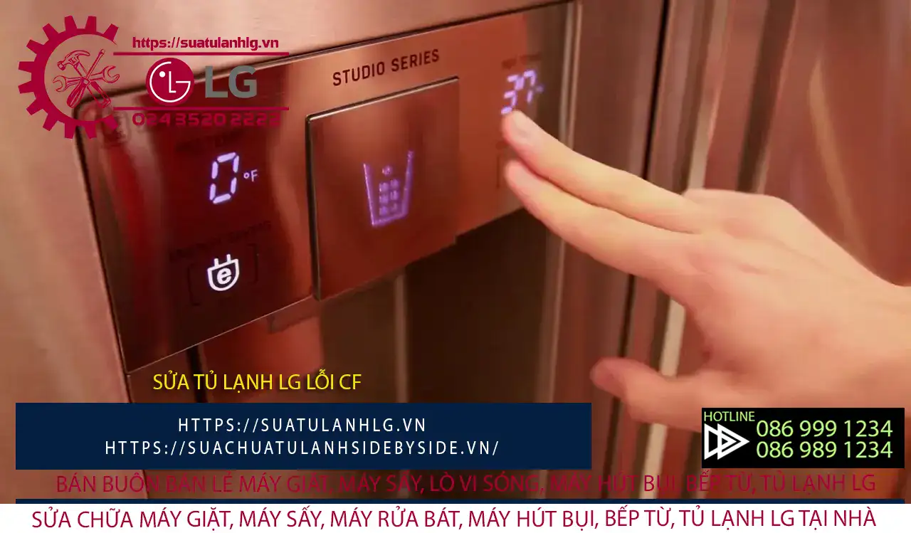 LG refrigerator control panel for temperature settings and functions, featuring a digital display and touch controls. Perfect for home appliance maintenance and LG fridge warranty services.
