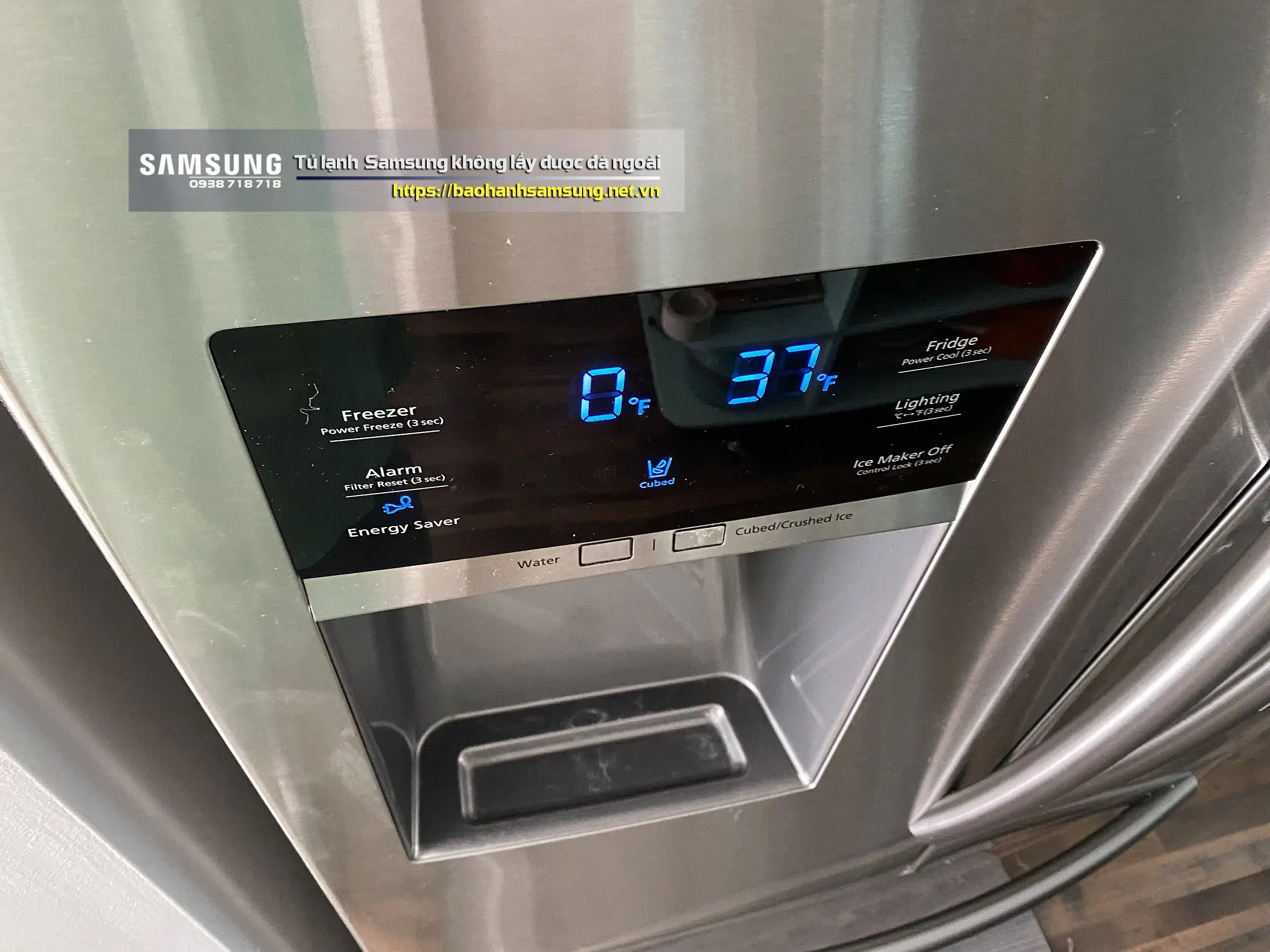 Efficient LG refrigerator with water and ice dispenser, digital temperature display, and touch controls for optimal food preservation and easy access.