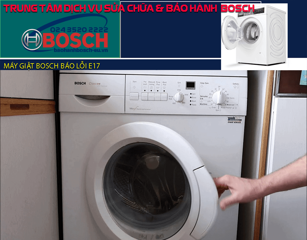 lỗi E17 máy giặt Bosch