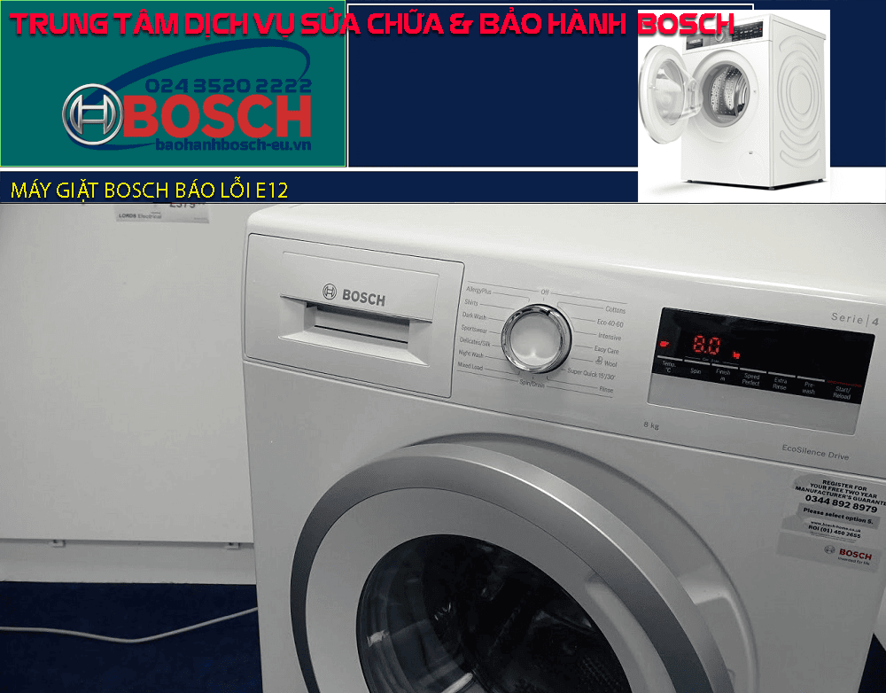 Máy giặt Bosch báo lỗi E12