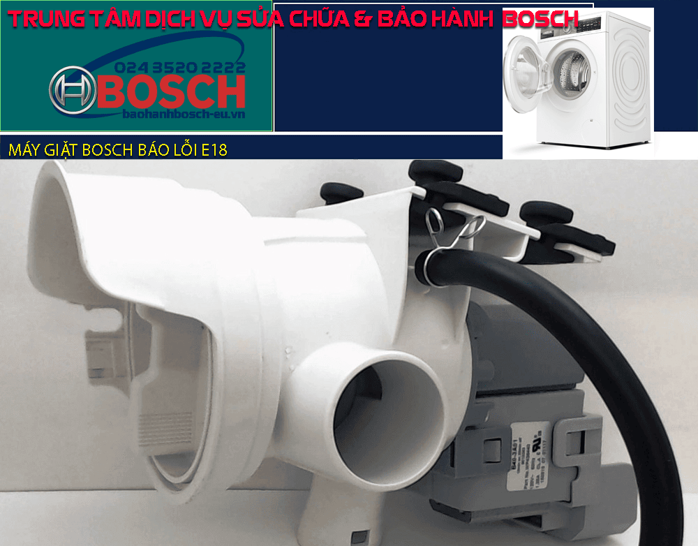 máy giặt Bosch báo lỗi E18