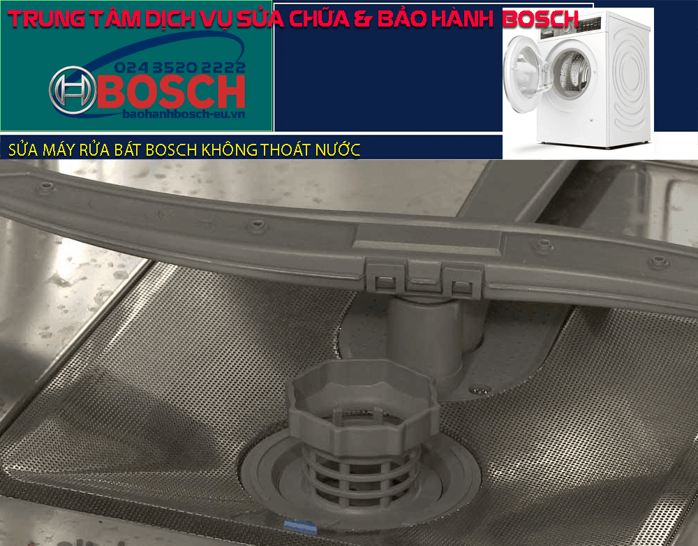 máy rửa bát Bosch không thoát nước