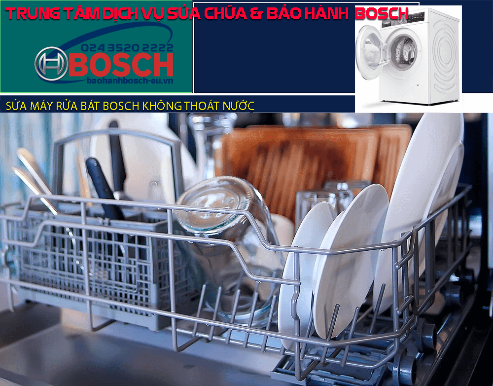 máy rửa bát Bosch không thoát nước