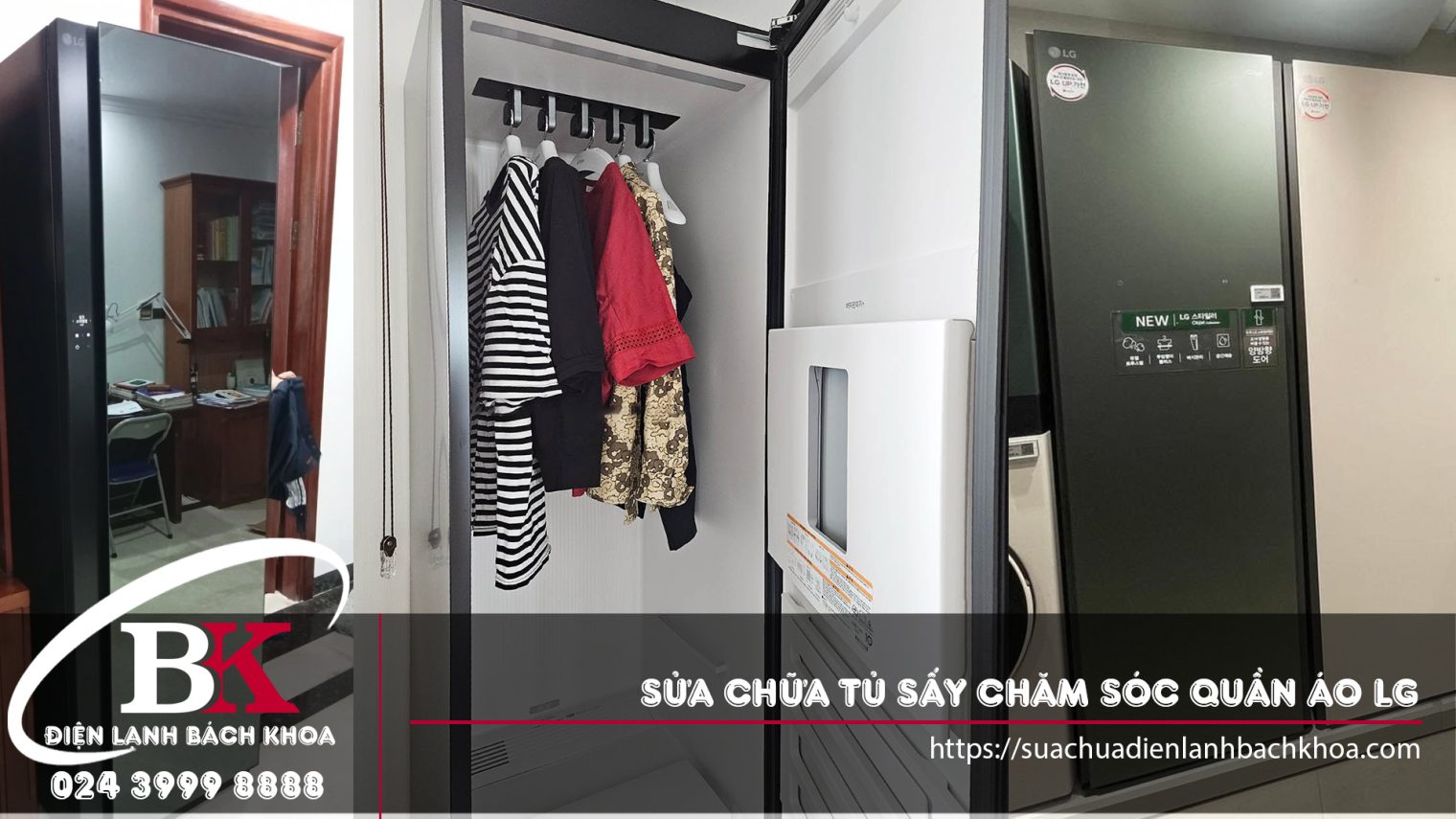 Sửa chữa tủ giặt sấy, chăm sóc quần áo thông minh LG