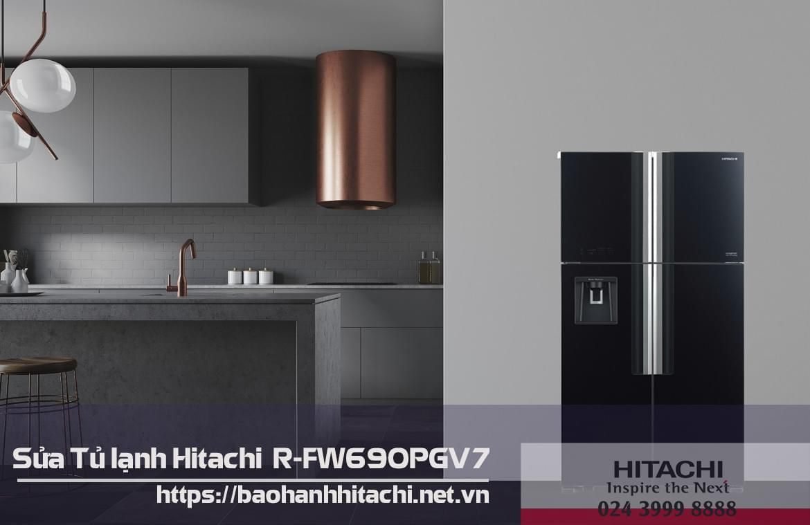 Lắp đặt tủ lạnh Hitachi R-FW690PGV7 trong không gian bếp hiện đại, bền bỉ với công nghệ tiên tiến, bảo hành Hitachi chính hãng tại địa phương.