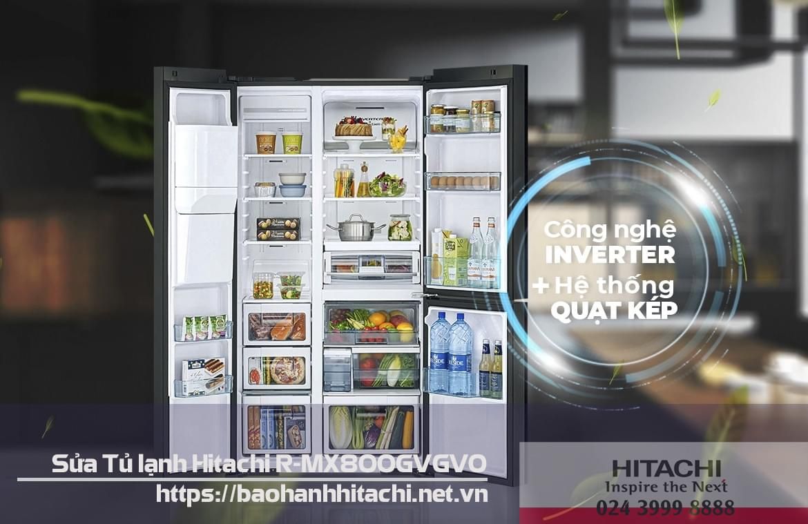 Tủ lạnh Hitachi R-MX800GVGV0 với công nghệ inverter và hệ thống quạt kép giúp tiết kiệm điện và duy trì nhiệt độ ổn định. Thiết kế rộng rãi, phù hợp gia đình hiện đại.